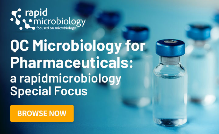 QC Microbiology for Pharmaceuticals and image of vials of a vaccine