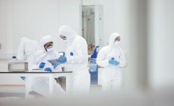 Air sampling study in non-controlled environment