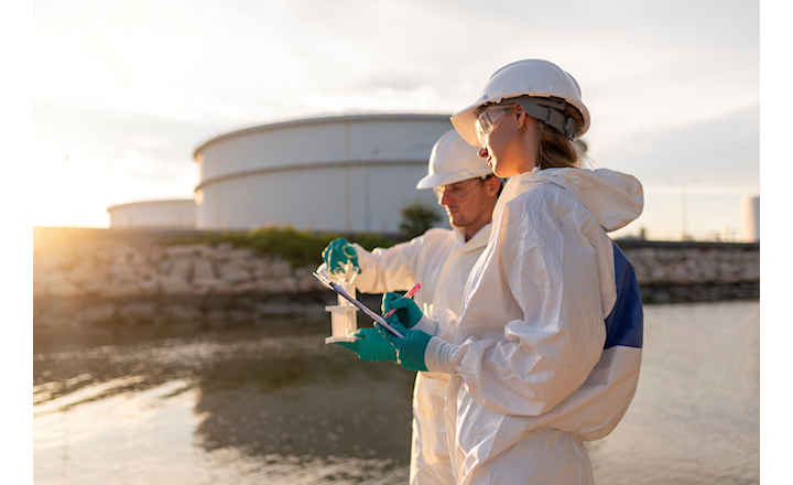Scientists testing waste water